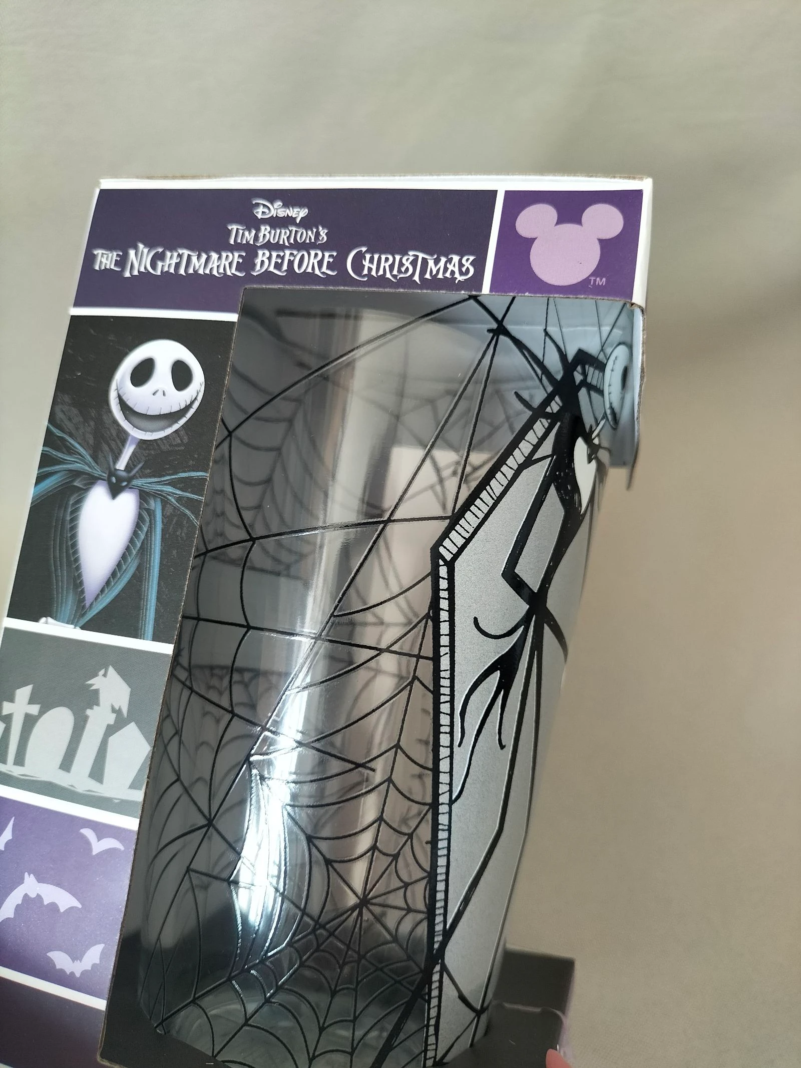 Copa de vidrio de 400 ml | Disney | Nueva | Sr. Jack y Sally – photo 2